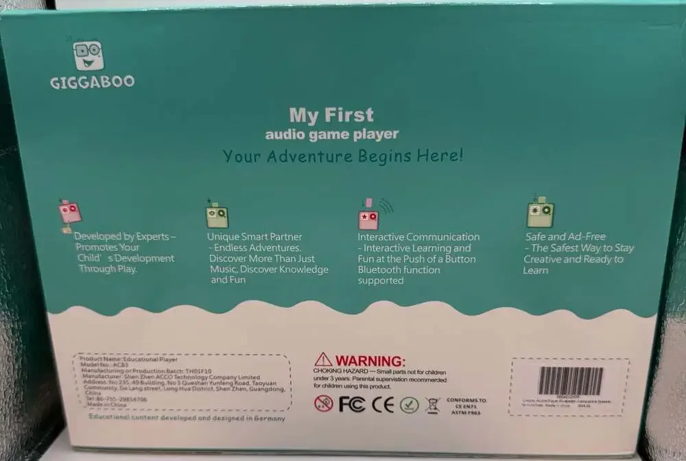 Qiaojoy Giggaboo My First Interactive Audio Game Player and Educational Toy